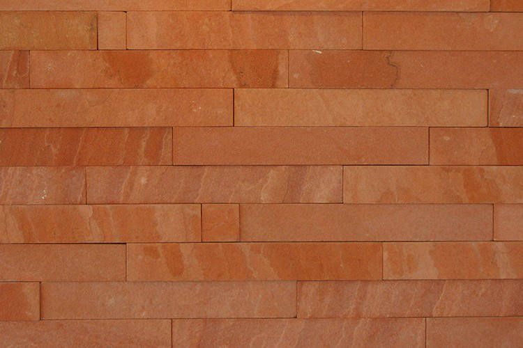  Filete de Arenito vermelho mesclado serrado 6 cm