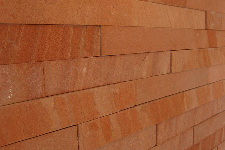  Filete de Arenito vermelho mesclado serrado 6 cm