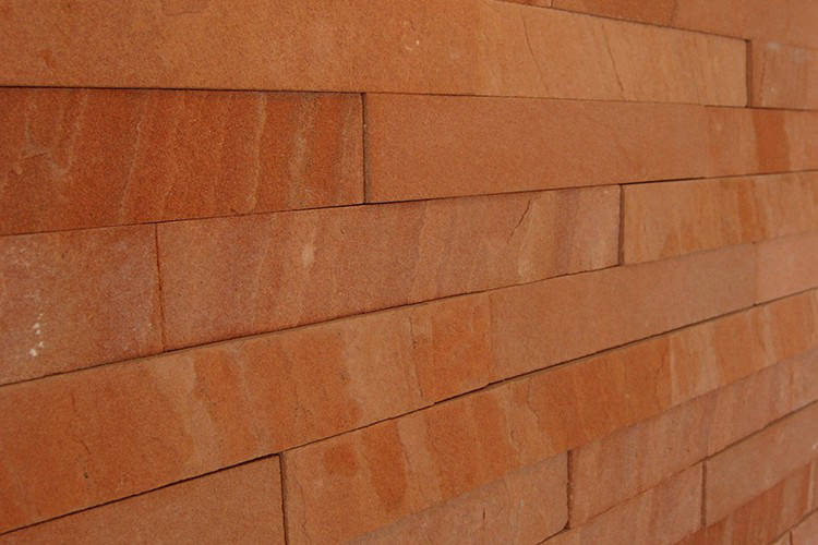  Filete de Arenito vermelho mesclado serrado 6 cm