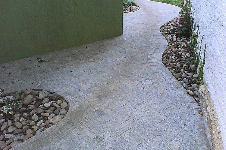 Pedra Madeira rosa mesclada Serrada 11,5×23 cm